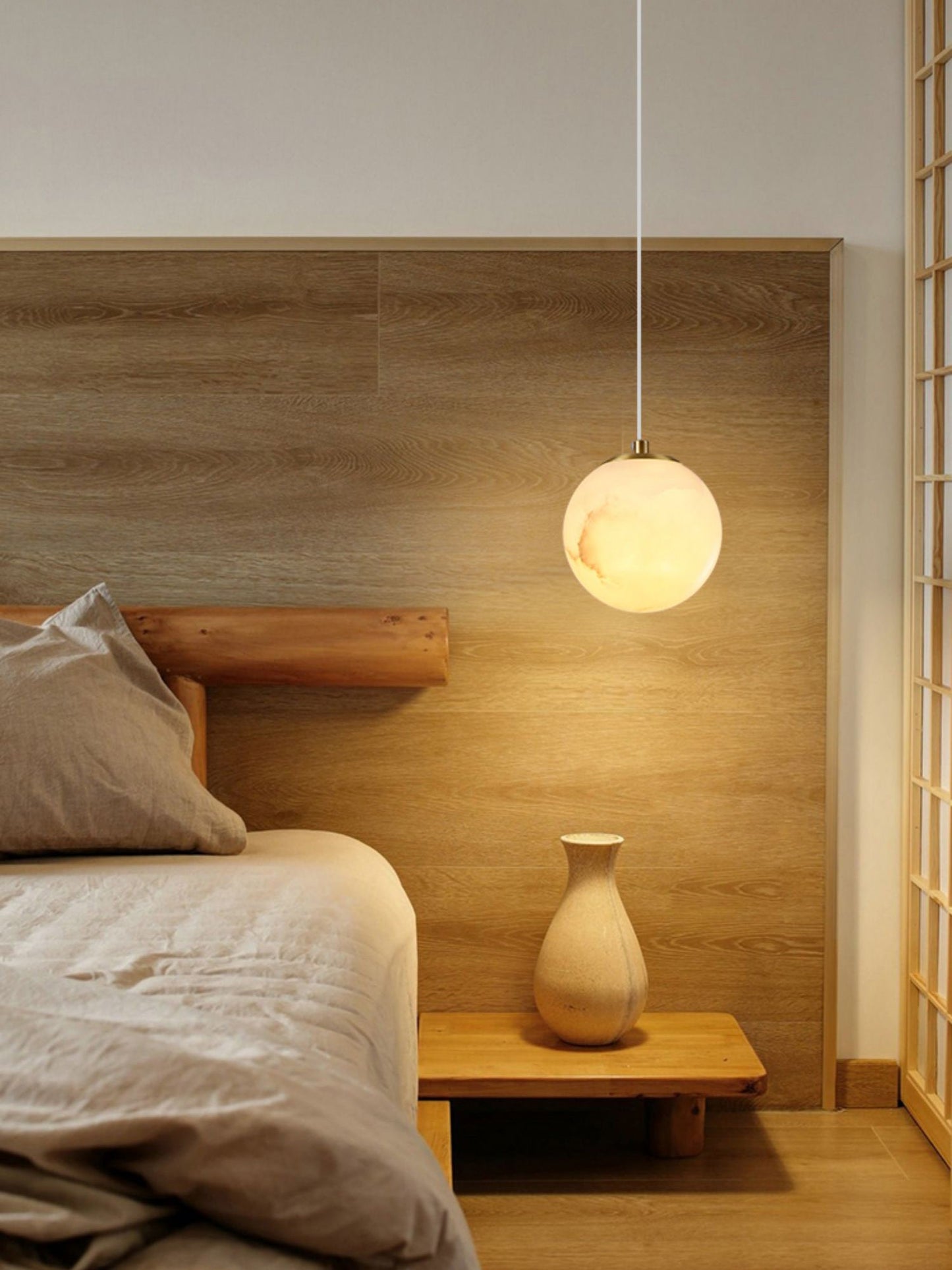 Savina Alabaster Pendant Light – Dimmable, view 11