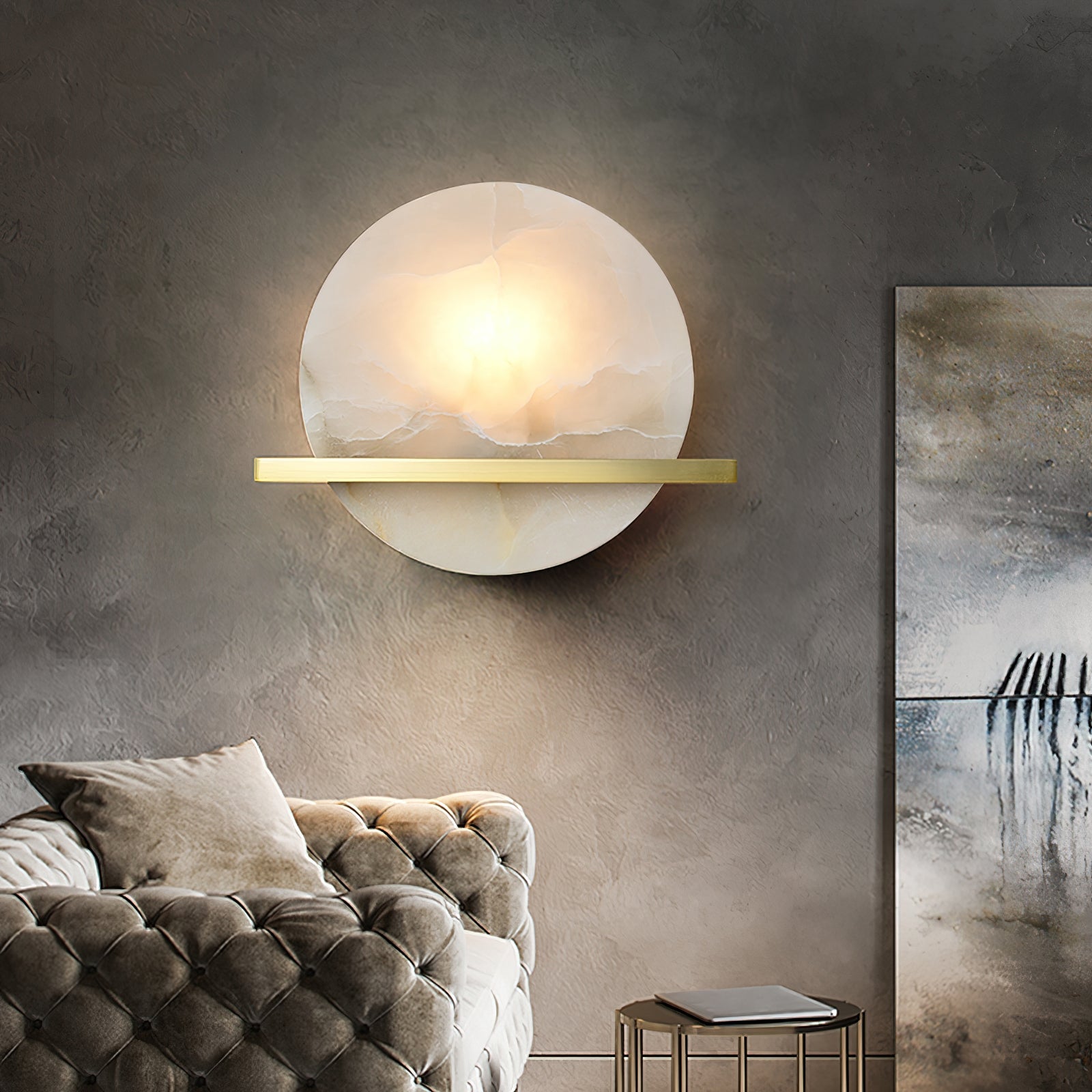 Savion Alabaster Wall Lamp, alternate view