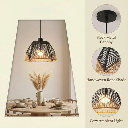 Woven Dome Pendant Light