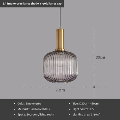 Ribbed Glass Pendant Light