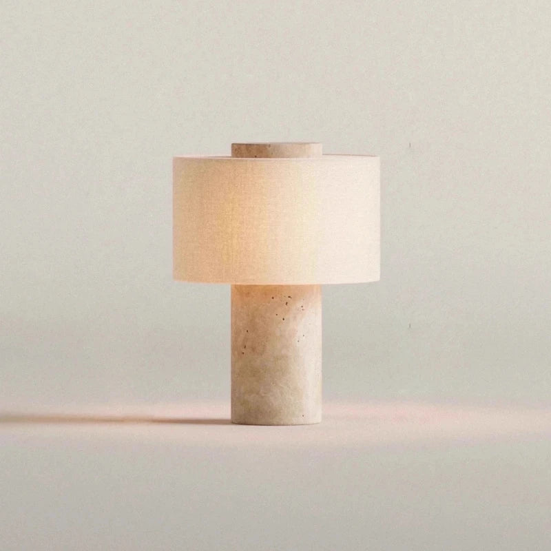 Marble Column Table Lamp