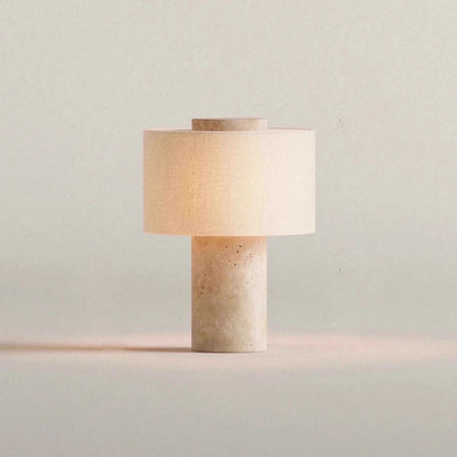 Marble Column Table Lamp