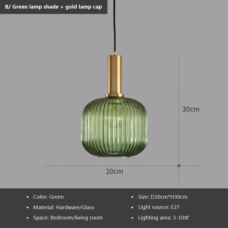 Ribbed Glass Pendant Light