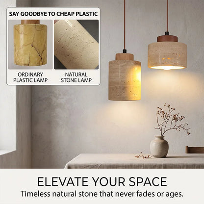Travertine Stone Pendant Light