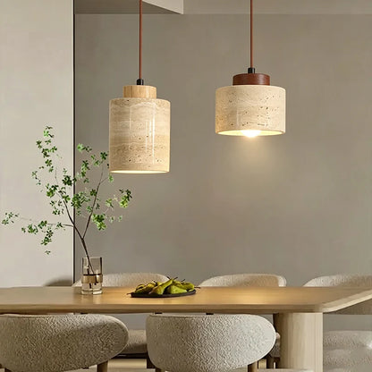 Travertine Stone Pendant Light