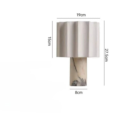 Marble Column Table Lamp