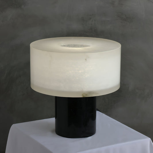 Small Solid Alabaster Table Lamp