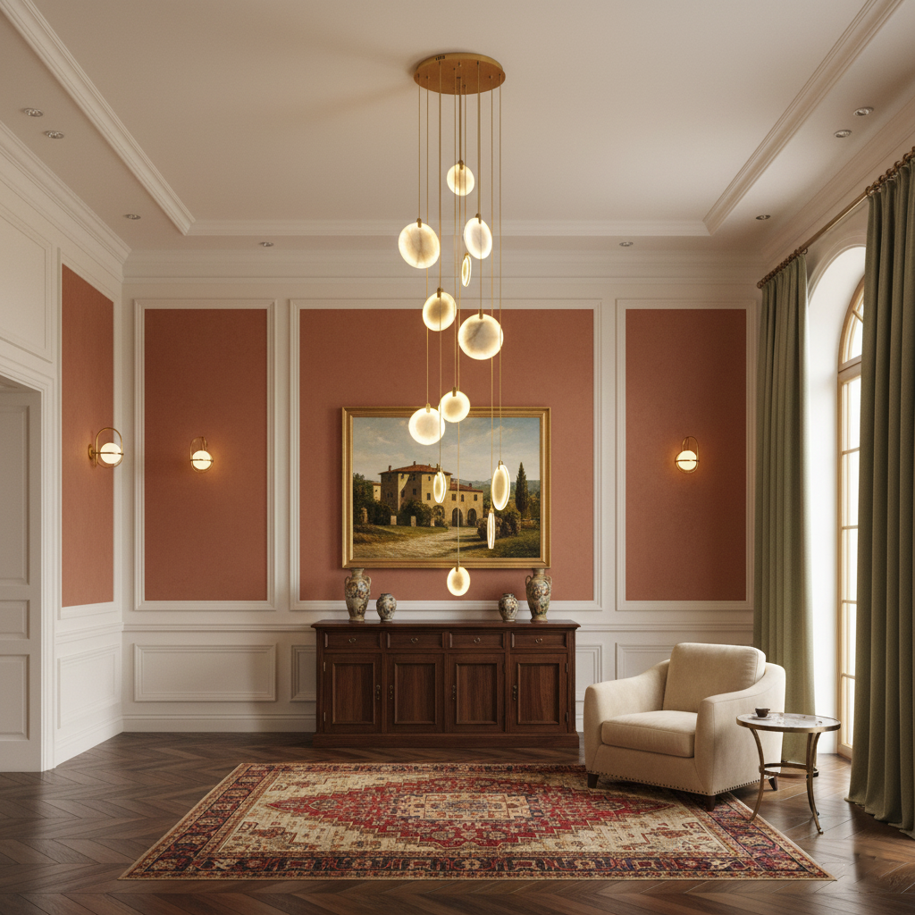 Soho Alabaster Pendant Light – Dimmable, view 5