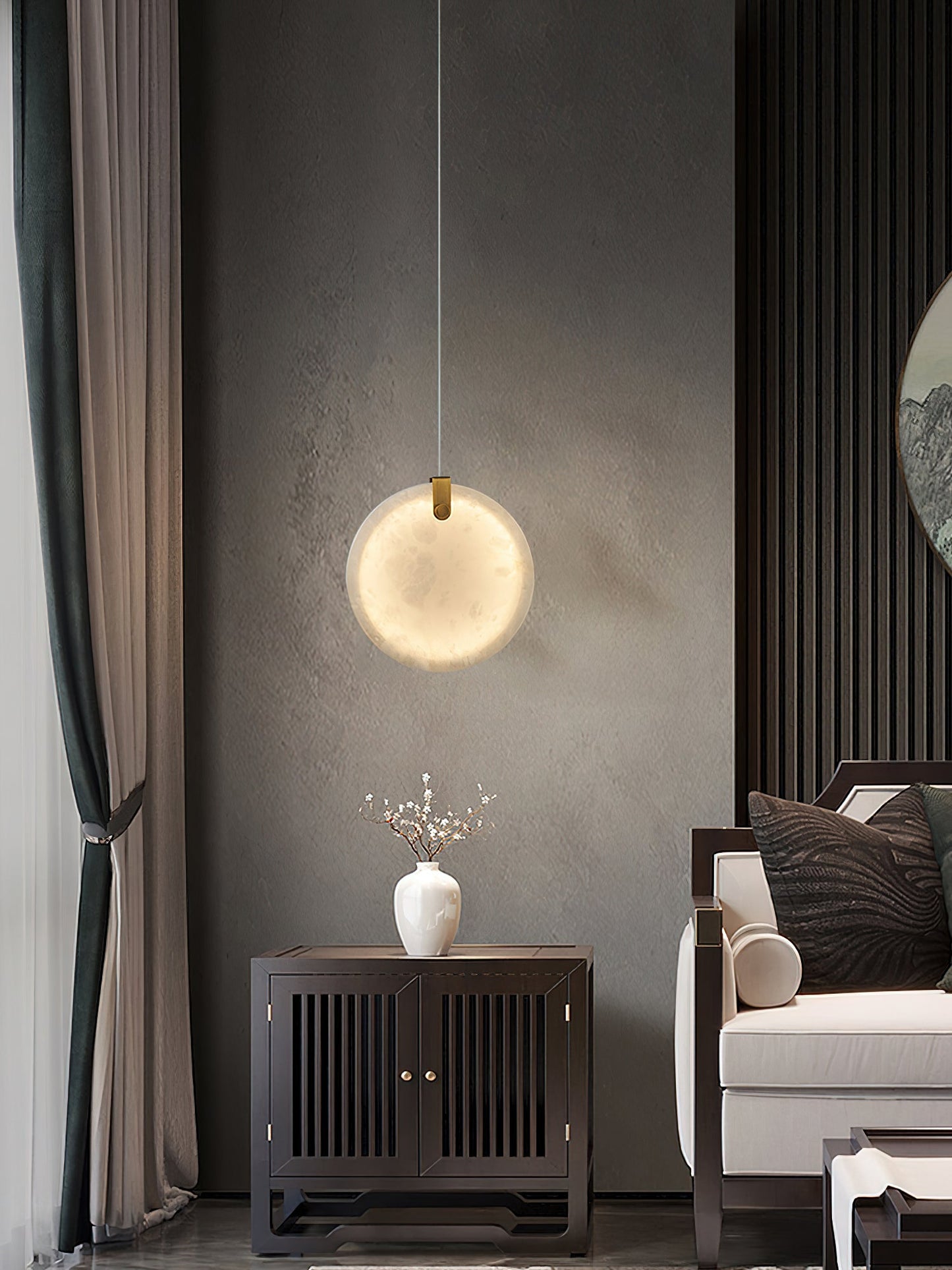 Soho Alabaster Pendant Light – Dimmable, view 18