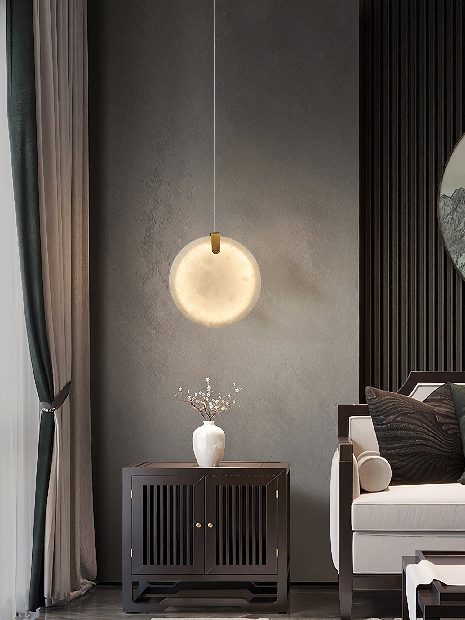 Soho Alabaster Pendant Light – Dimmable, view 18