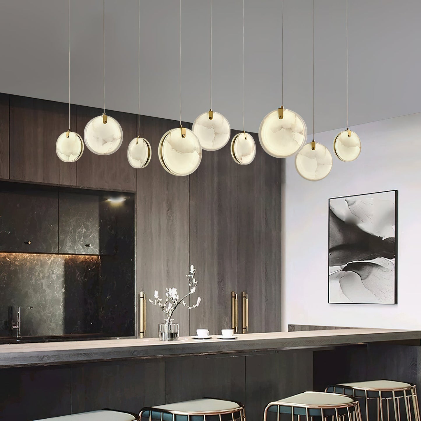 Soho Alabaster Pendant Light – Dimmable, view 4
