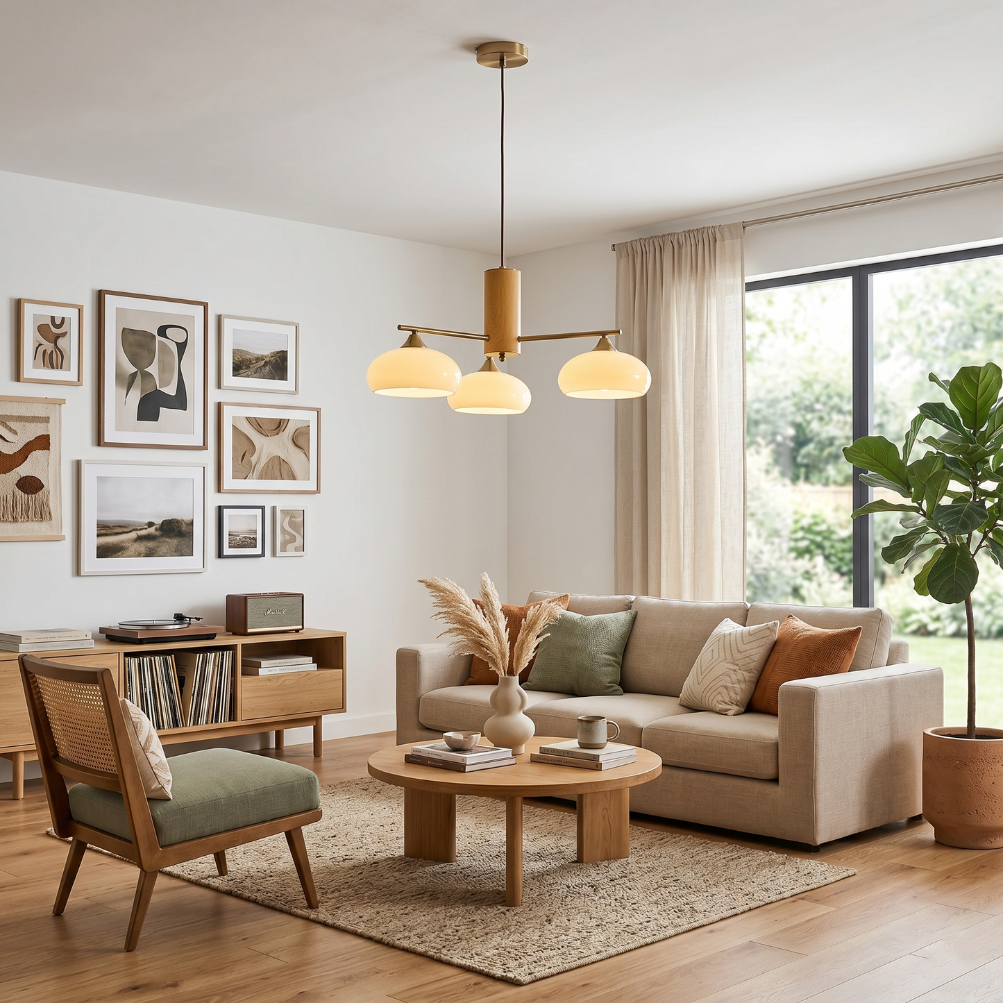Elliptical Persimmon Chandelier, view 8