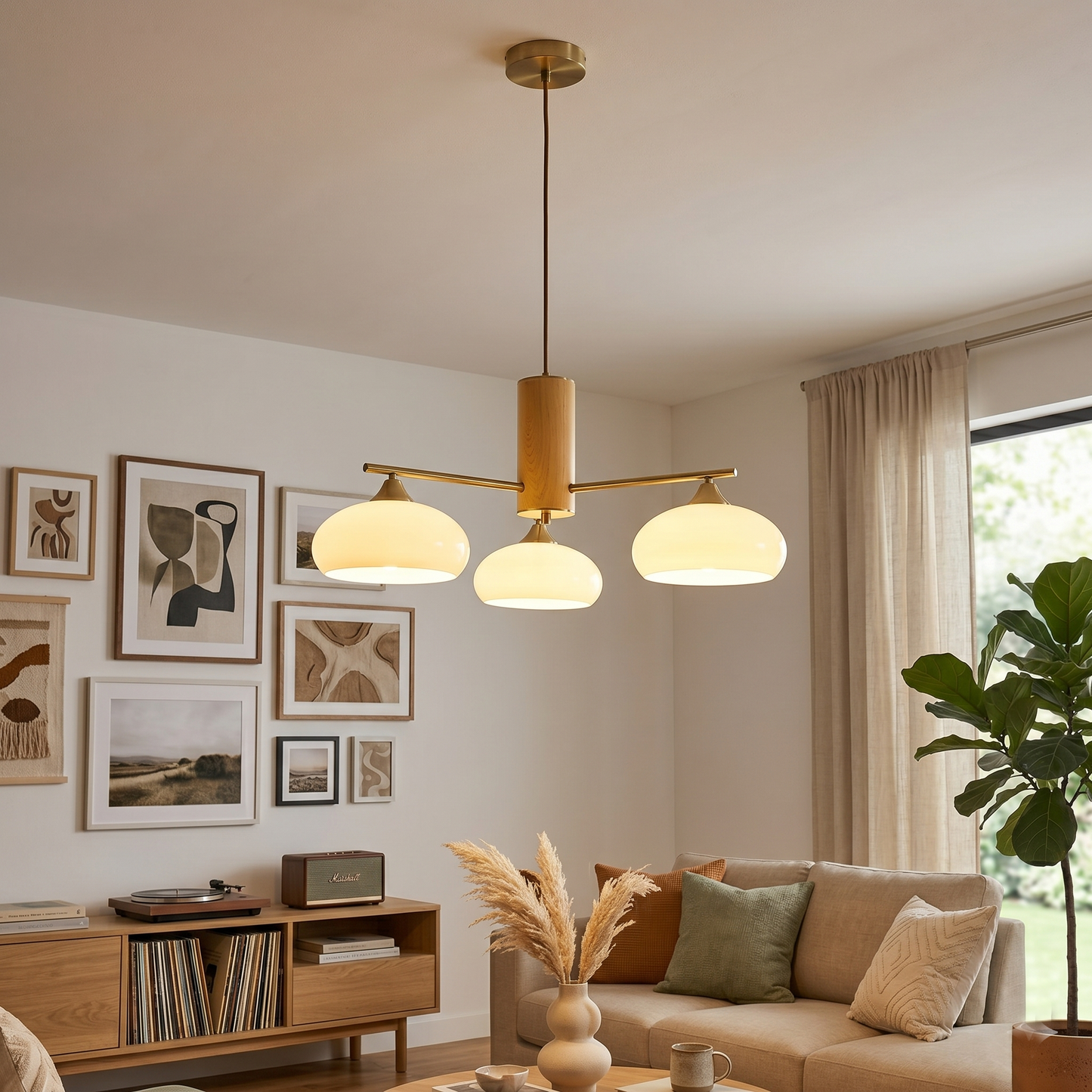 Elliptical Persimmon Chandelier, view 9