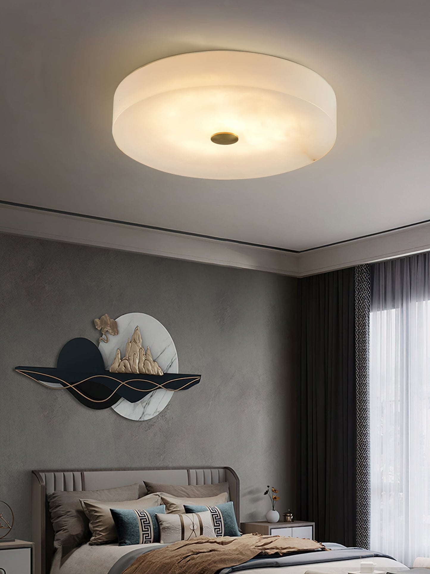 Tamoor Alabaster Ceiling Light, view 16