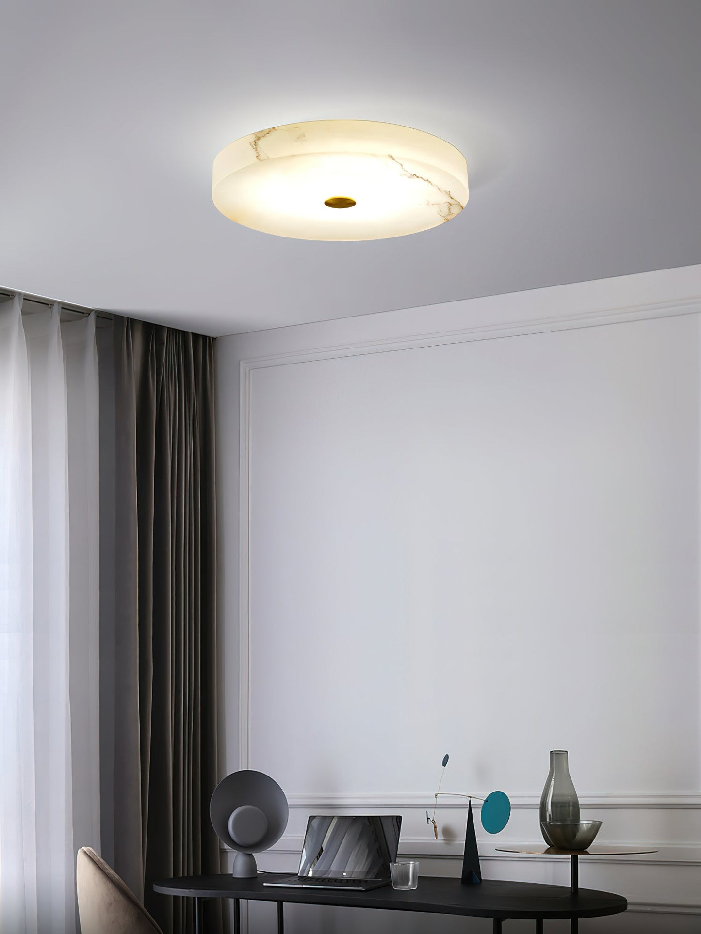 Tamoor Alabaster Ceiling Light, view 17