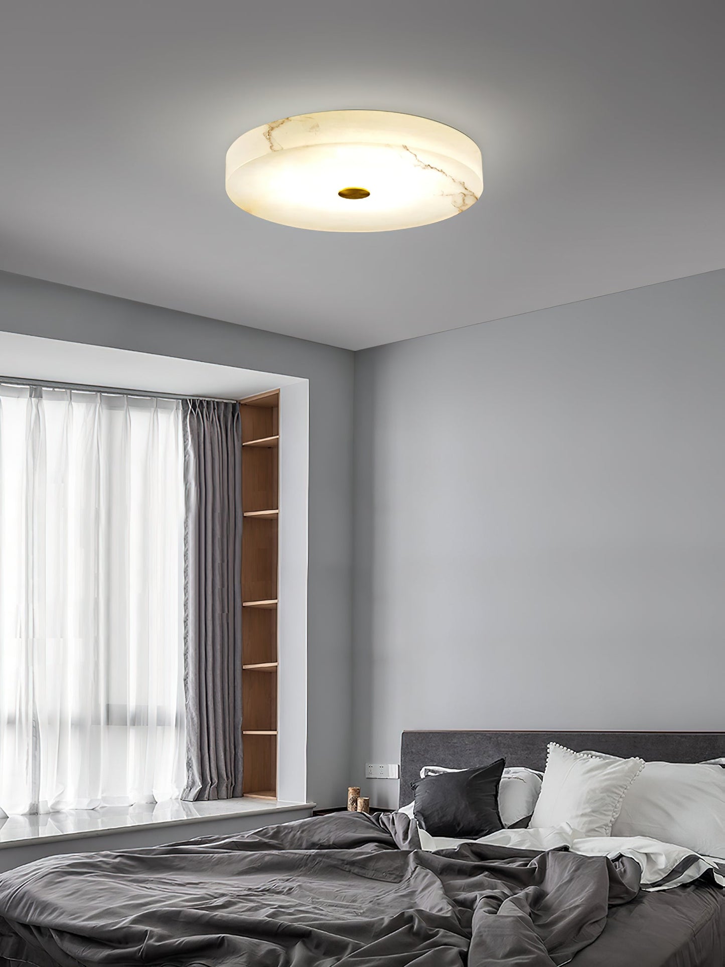 Tamoor Alabaster Ceiling Light, view 25