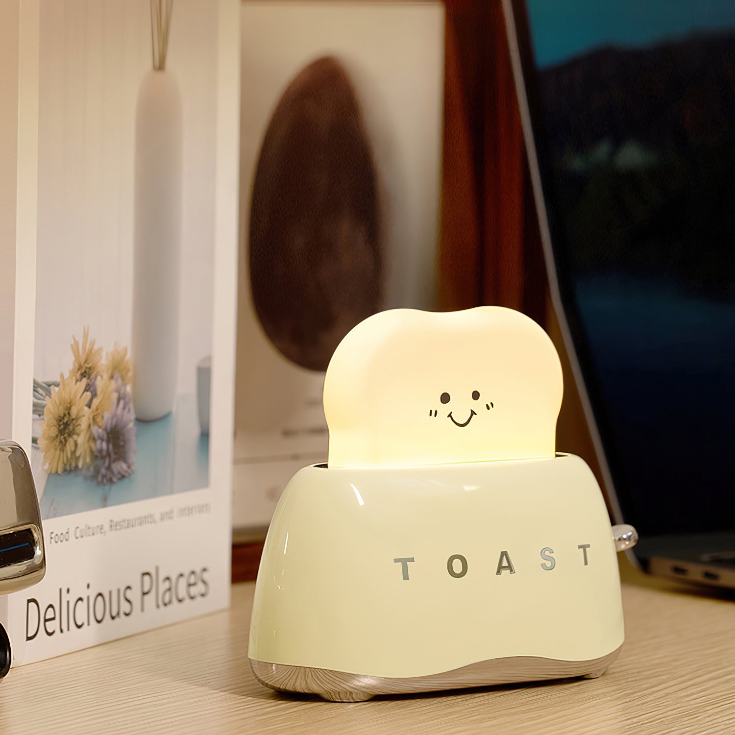 Toaster Table Lamp with built-in battery, alternate view