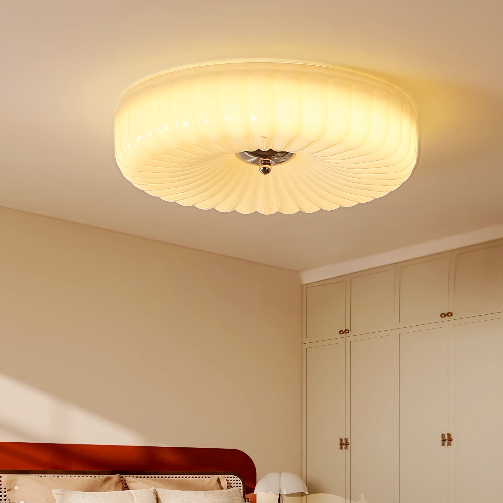 Willa Glass Flush Mount Ceiling Light, view 4