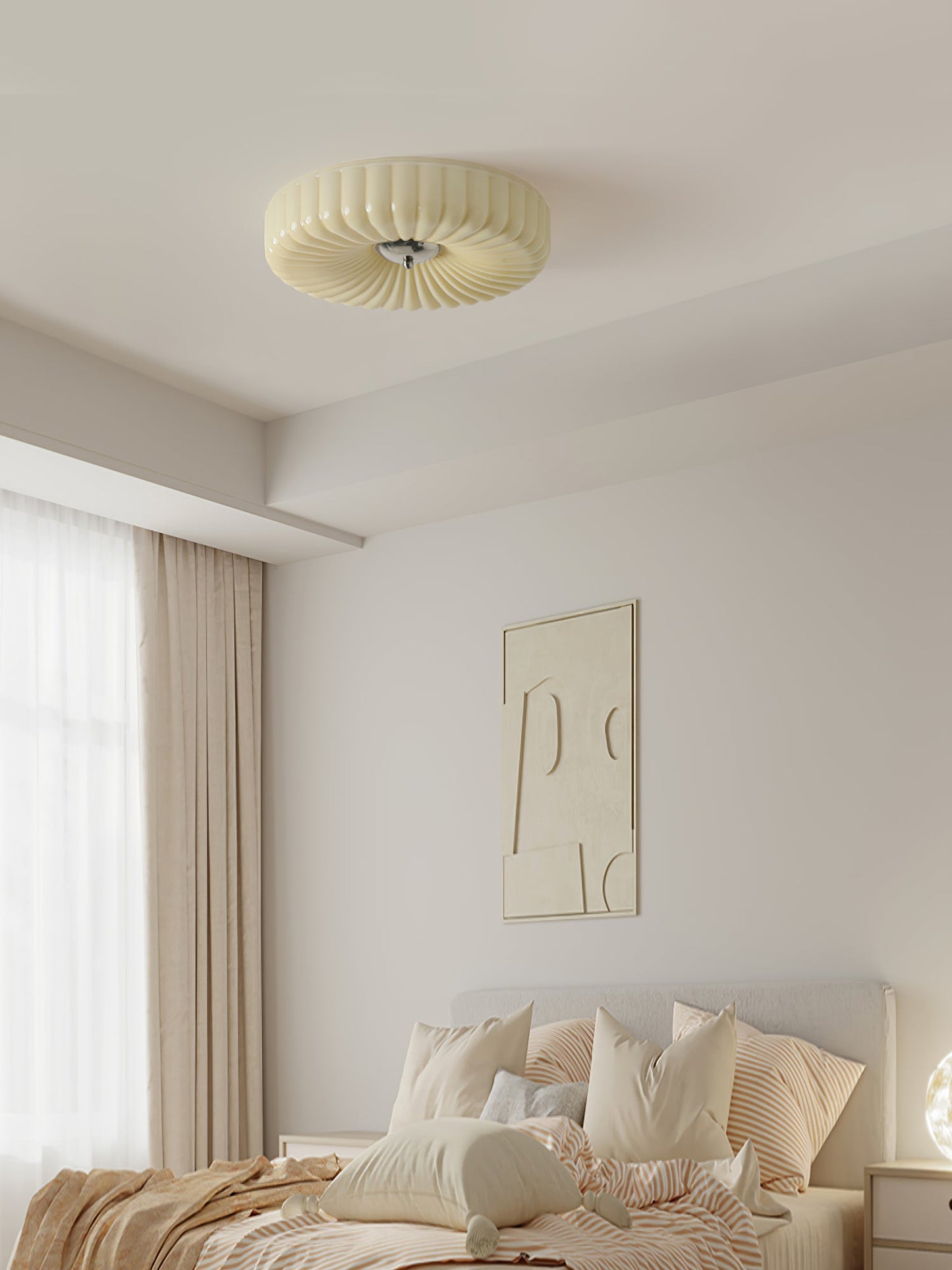 Willa Glass Flush Mount Ceiling Light, view 22