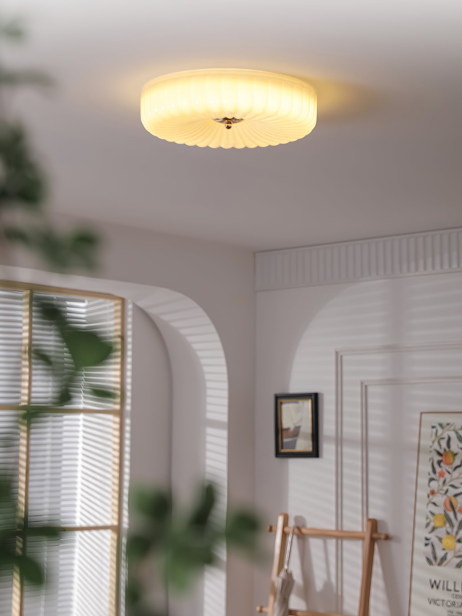 Willa Glass Flush Mount Ceiling Light, view 25