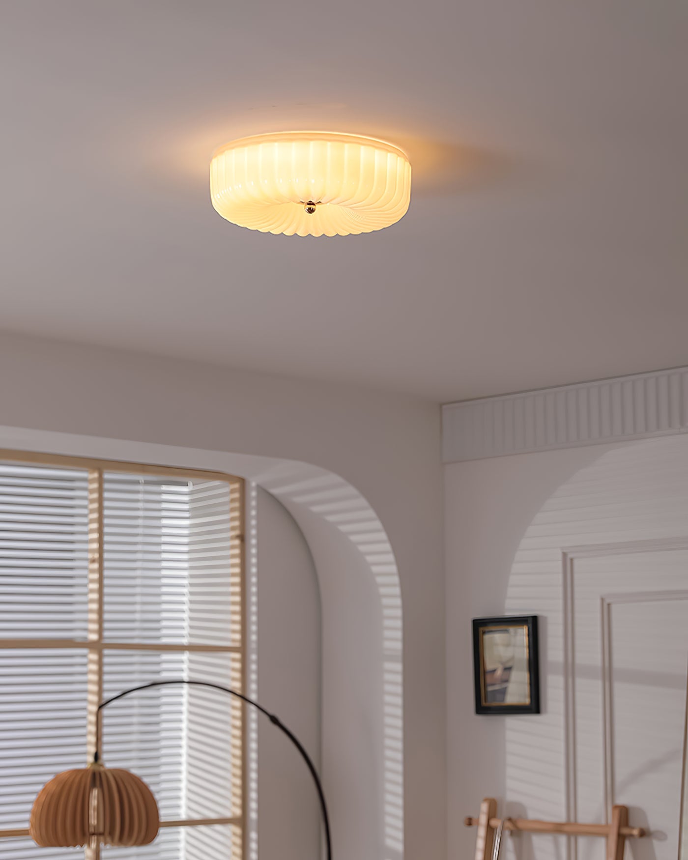 Willa Glass Flush Mount Ceiling Light, view 26