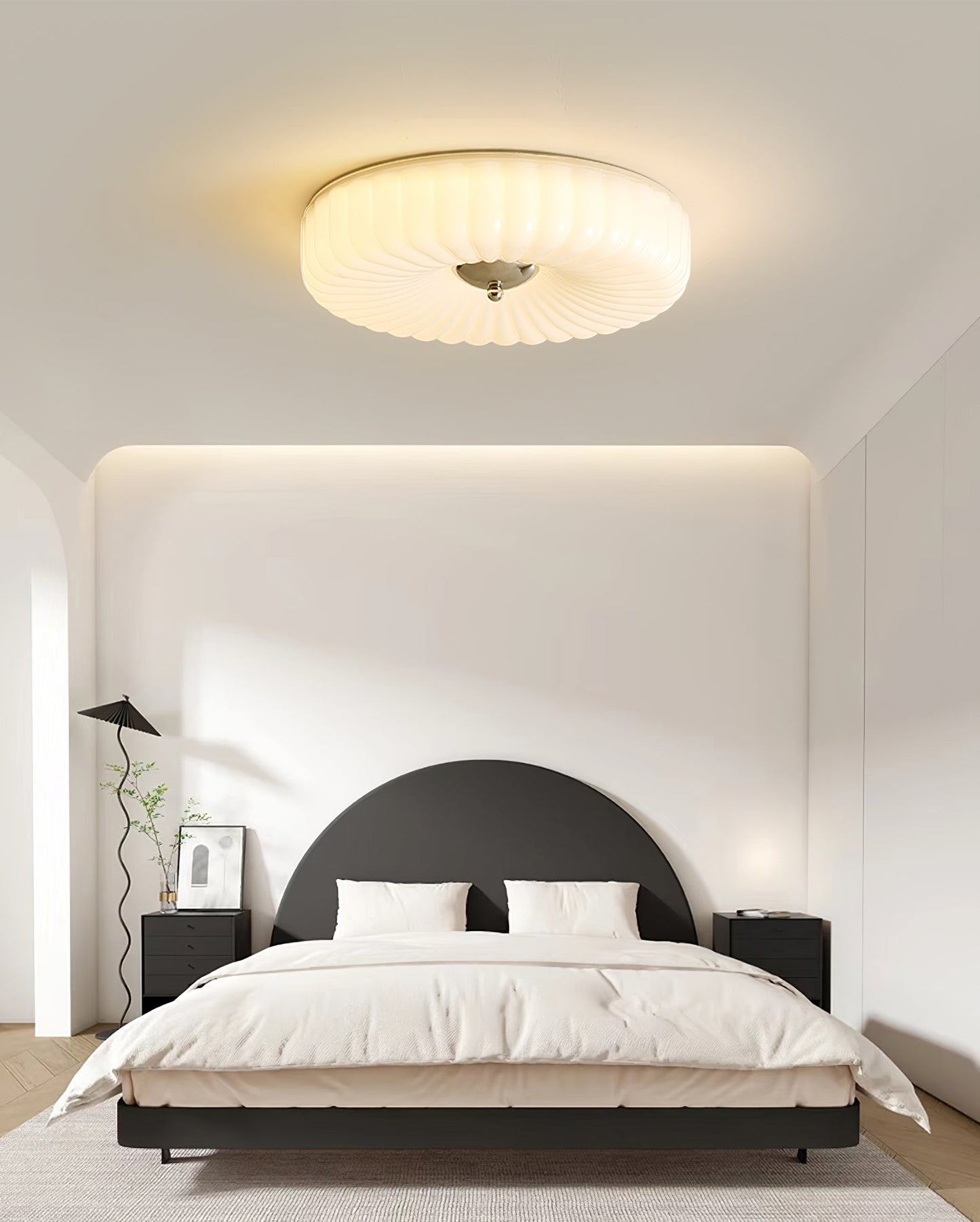 Willa Glass Flush Mount Ceiling Light, view 27