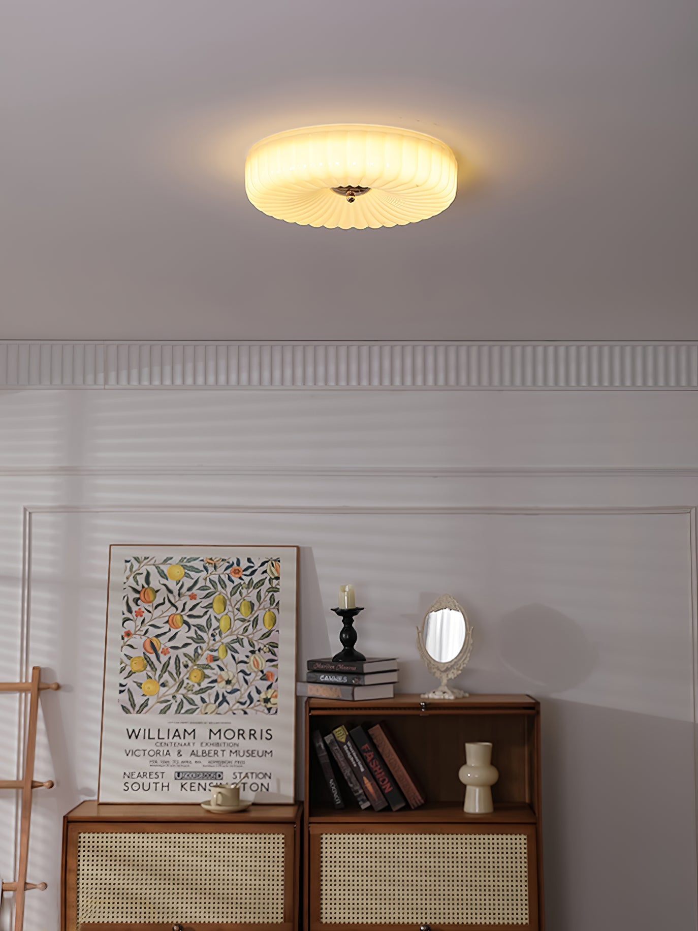 Willa Glass Flush Mount Ceiling Light, view 32