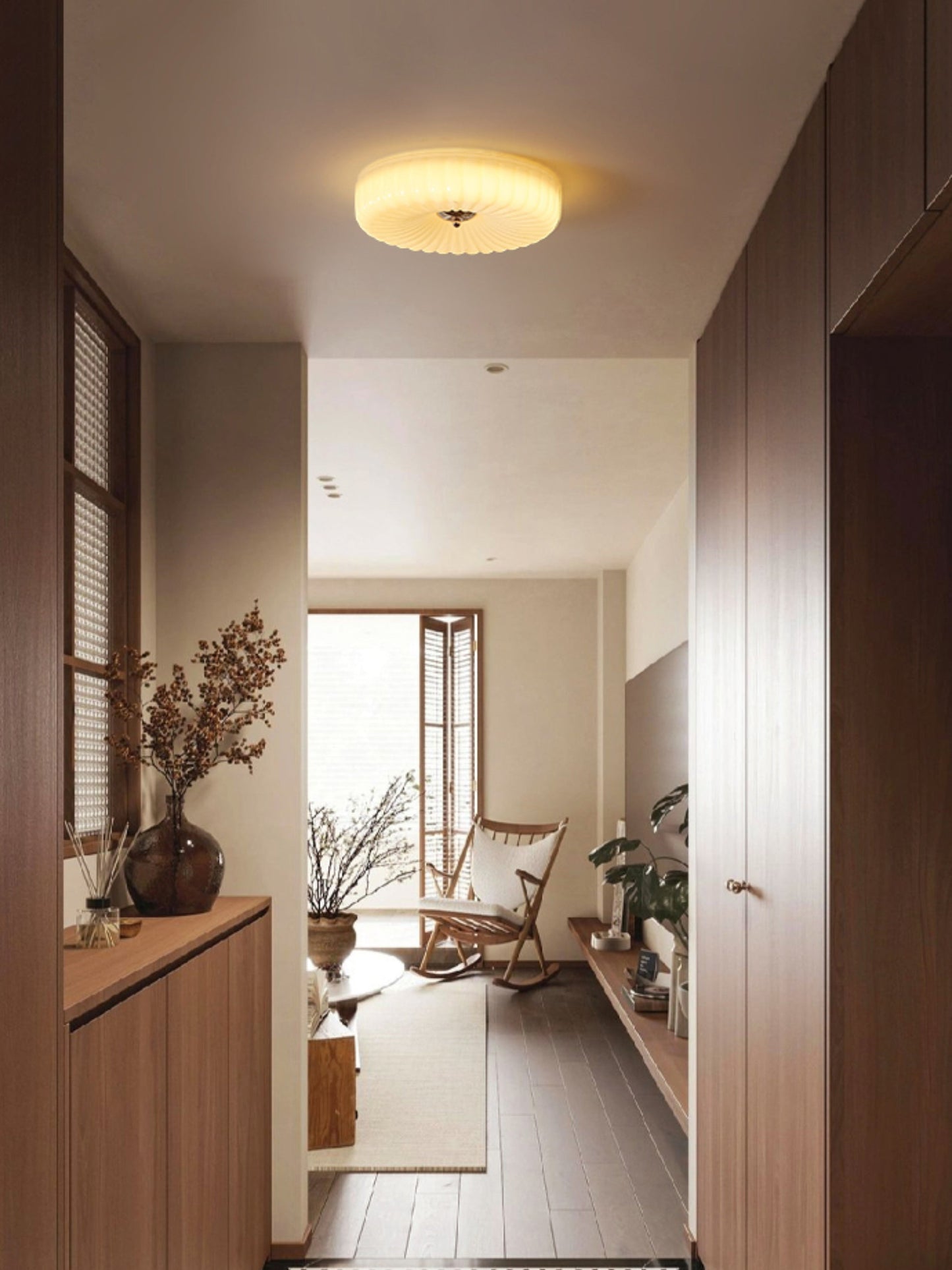 Willa Glass Flush Mount Ceiling Light, view 33