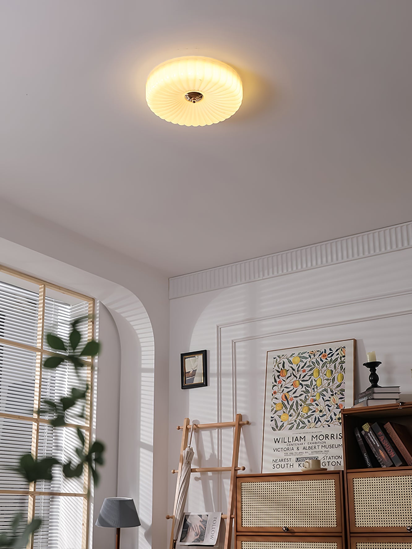 Willa Glass Flush Mount Ceiling Light, view 34