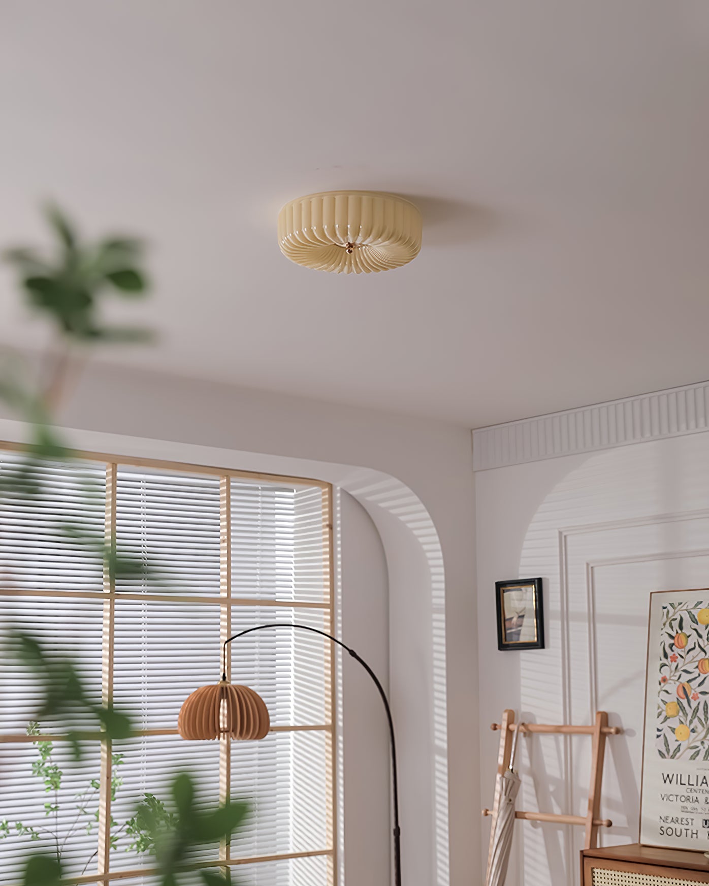 Willa Glass Flush Mount Ceiling Light, view 41