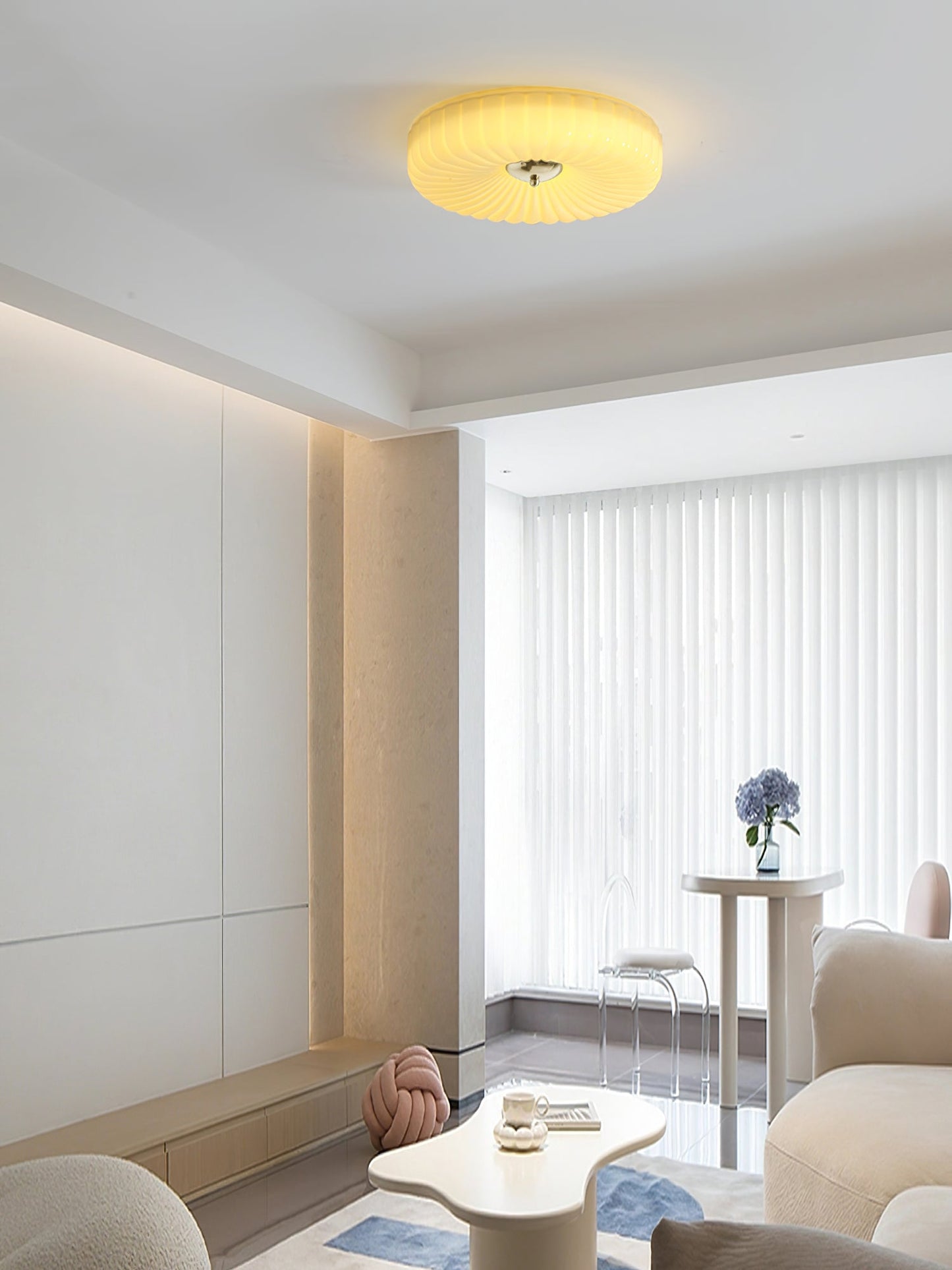 Willa Glass Flush Mount Ceiling Light, view 43