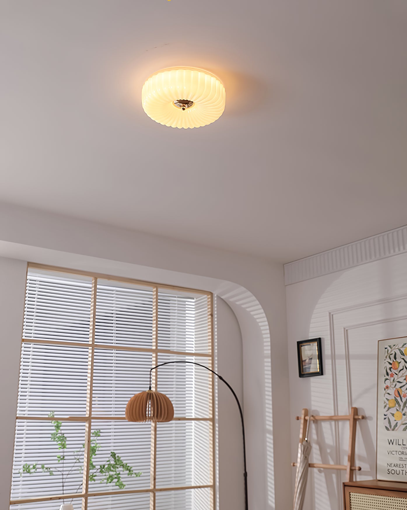 Willa Glass Flush Mount Ceiling Light, view 44