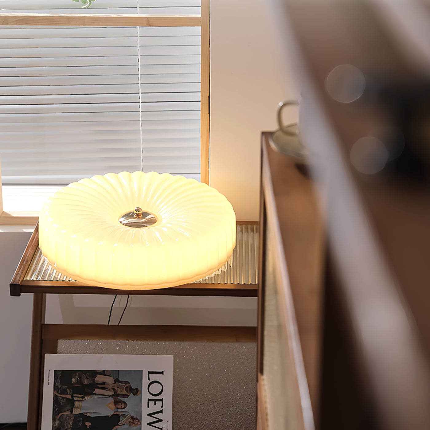 Willa Glass Flush Mount Ceiling Light, view 18