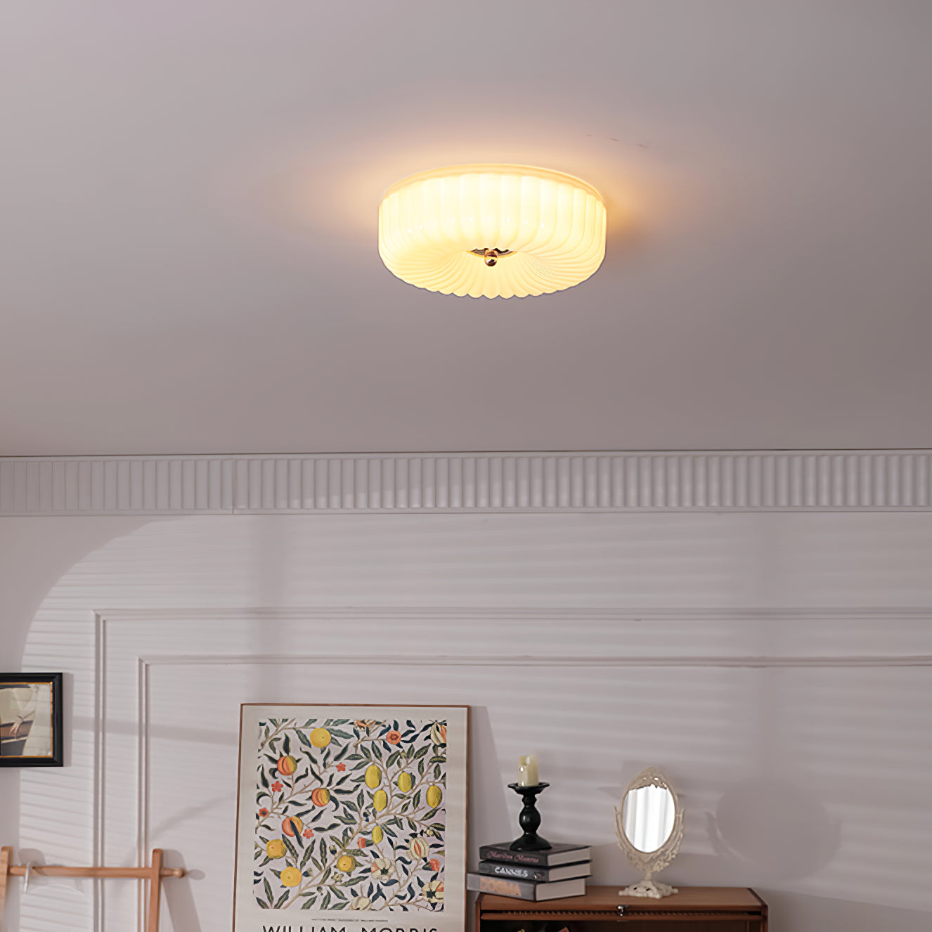 Willa Glass Flush Mount Ceiling Light, view 19