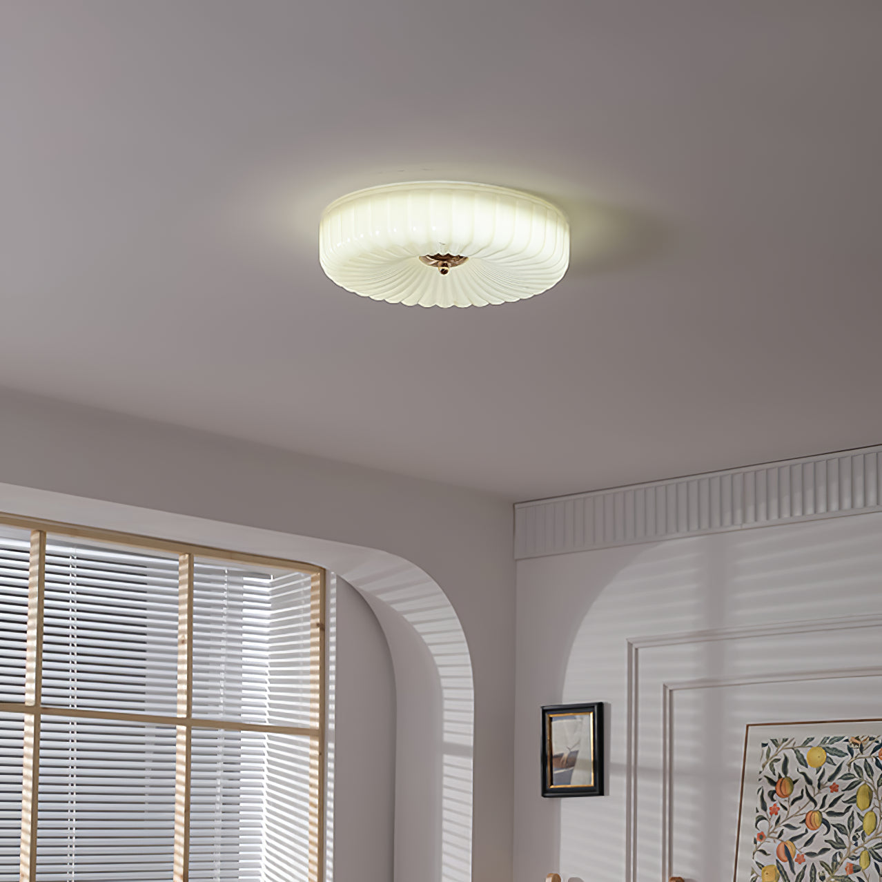 Willa Glass Flush Mount Ceiling Light, view 20