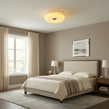 Willa Glass Flush Mount Ceiling Light, view 9