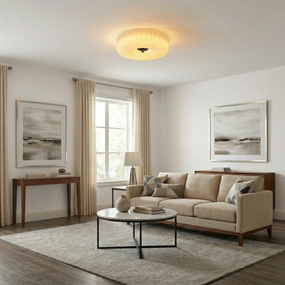 Willa Glass Flush Mount Ceiling Light, view 5