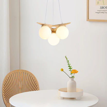 Wooden Star With Glass Chandelier, view 11