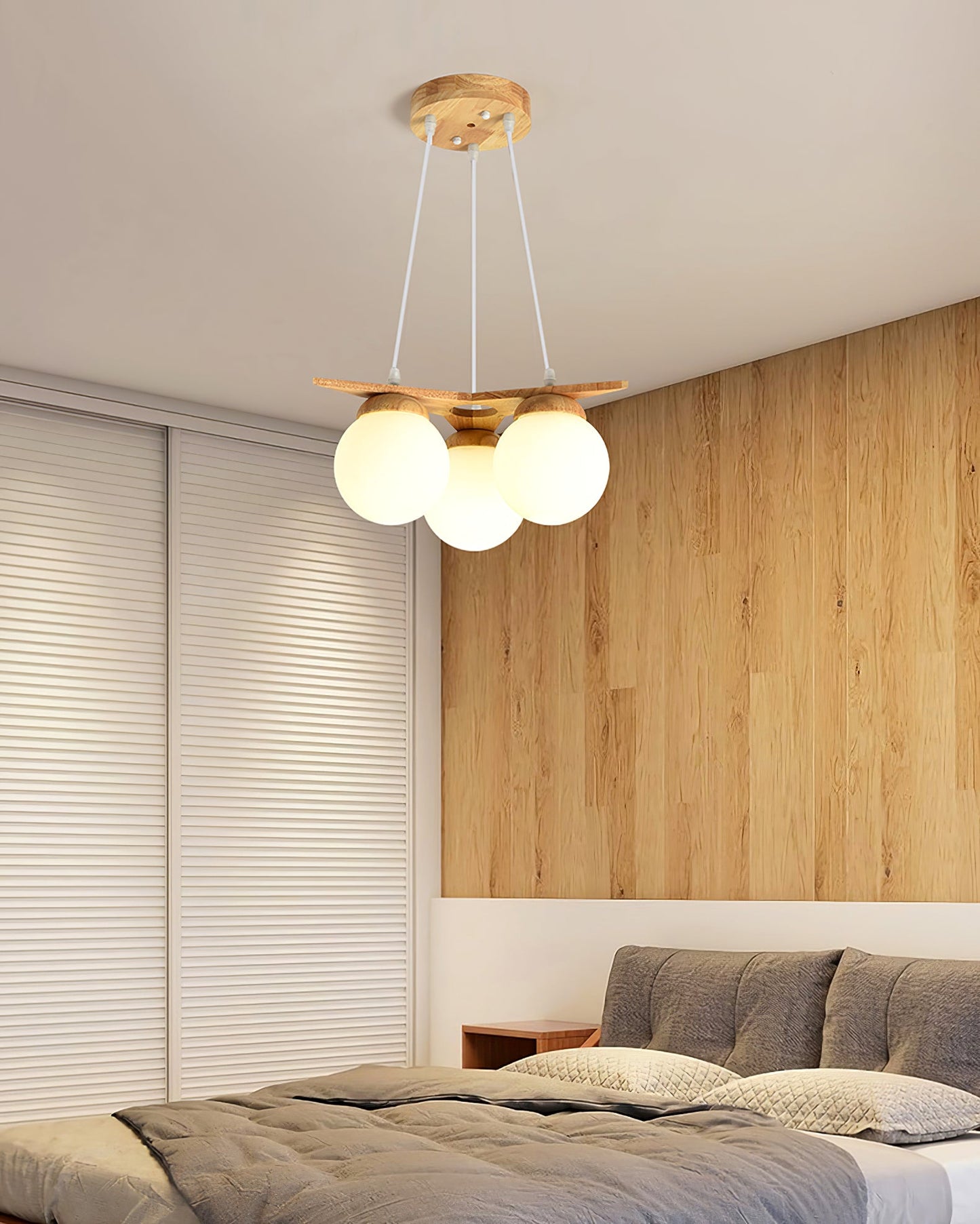 Wooden Star With Glass Chandelier, view 24