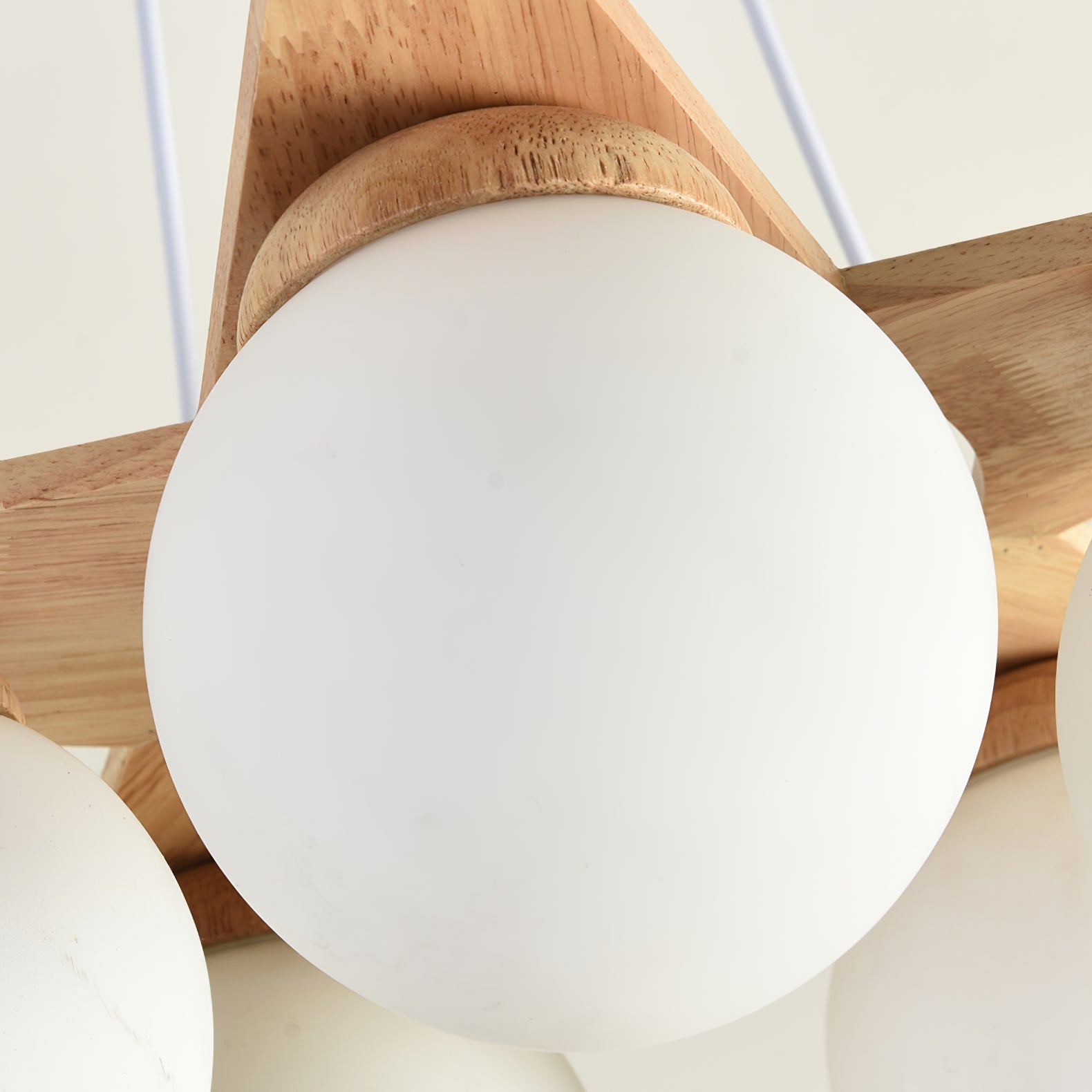 Wooden Star With Glass Chandelier, view 30
