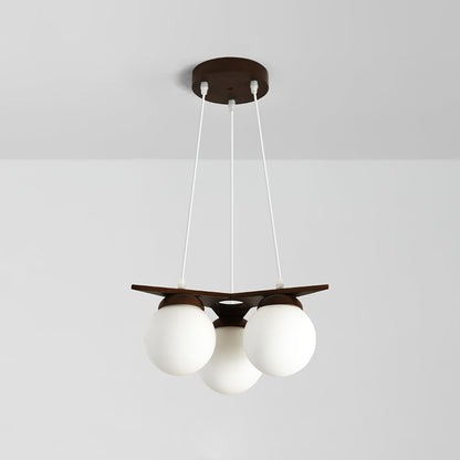 Wooden Star With Glass Chandelier, view 33