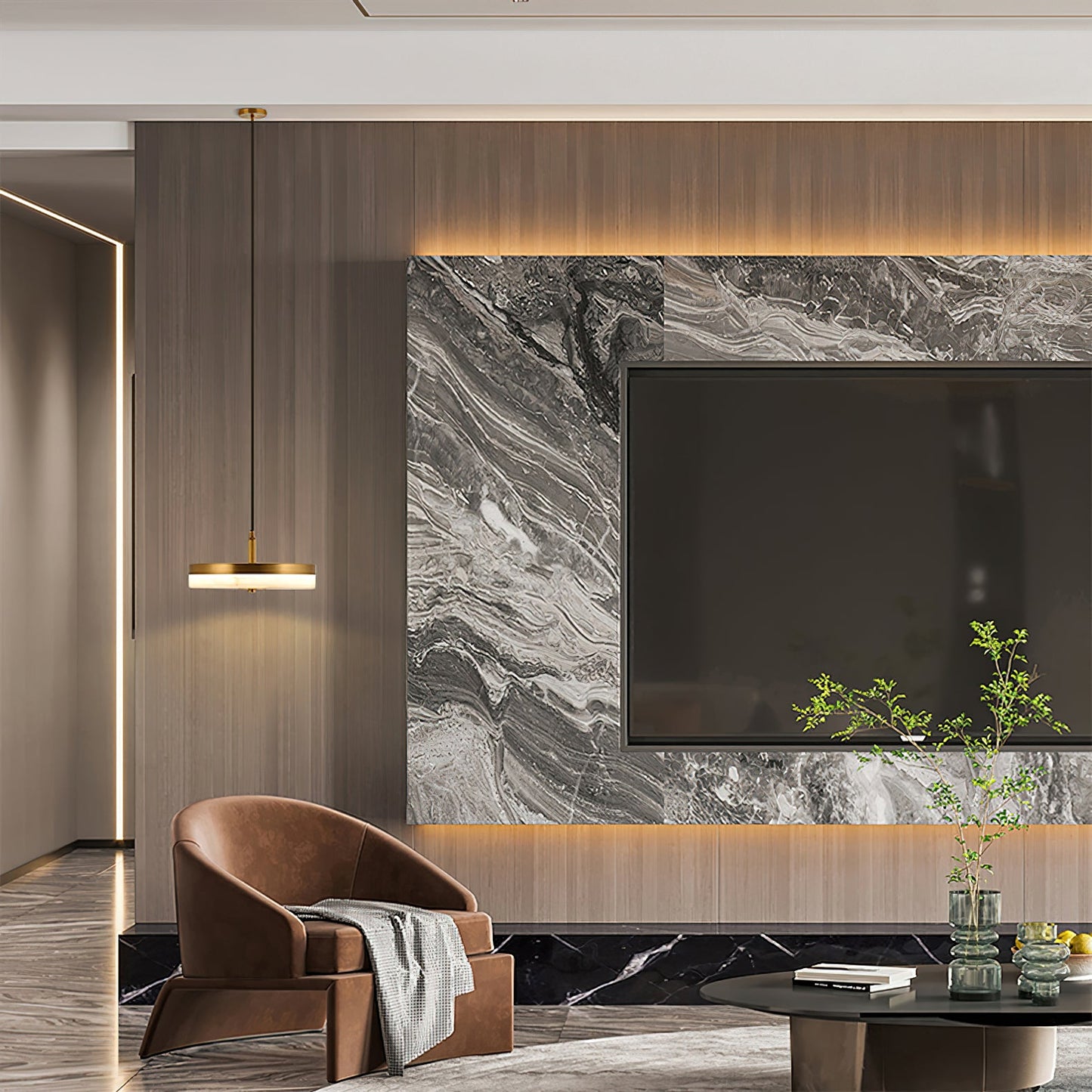 Wyatt Alabaster Pendant Light, view 9