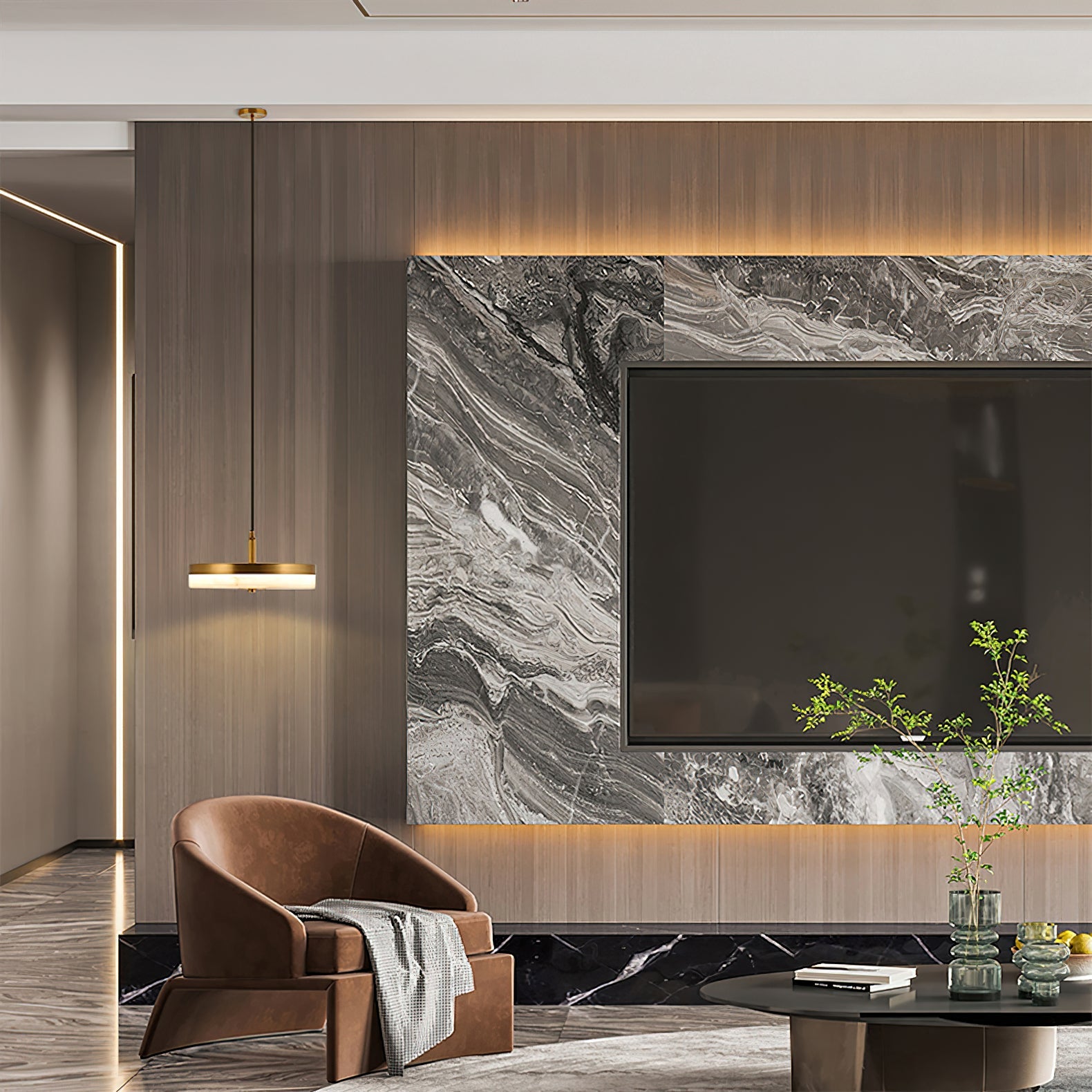 Wyatt Alabaster Pendant Light, view 9