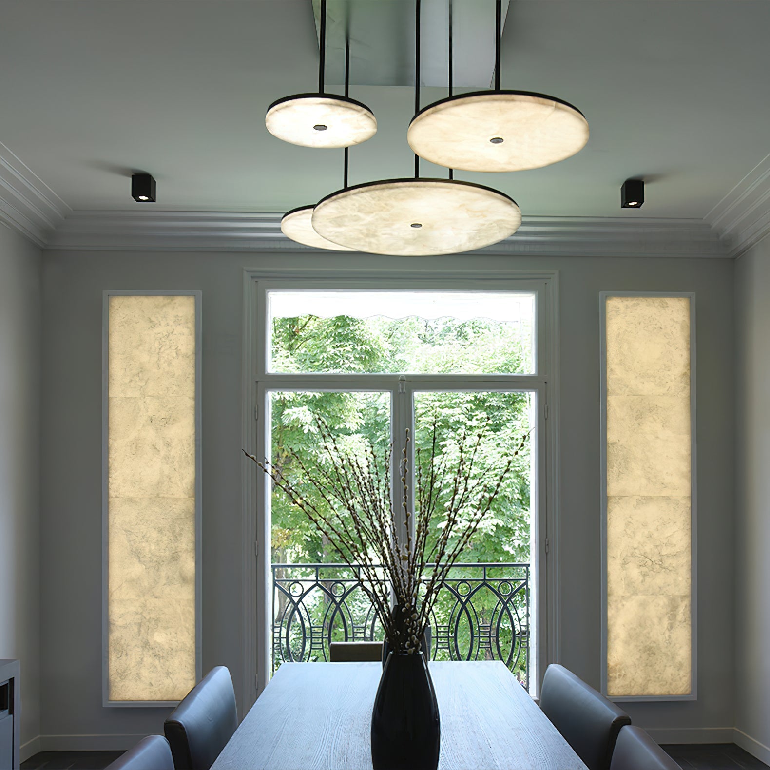 Wyatt Alabaster Pendant Light, detail