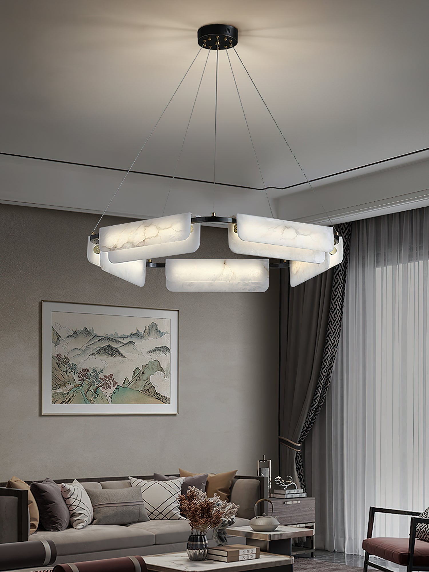 Years Alabaster Chandelier, view 11