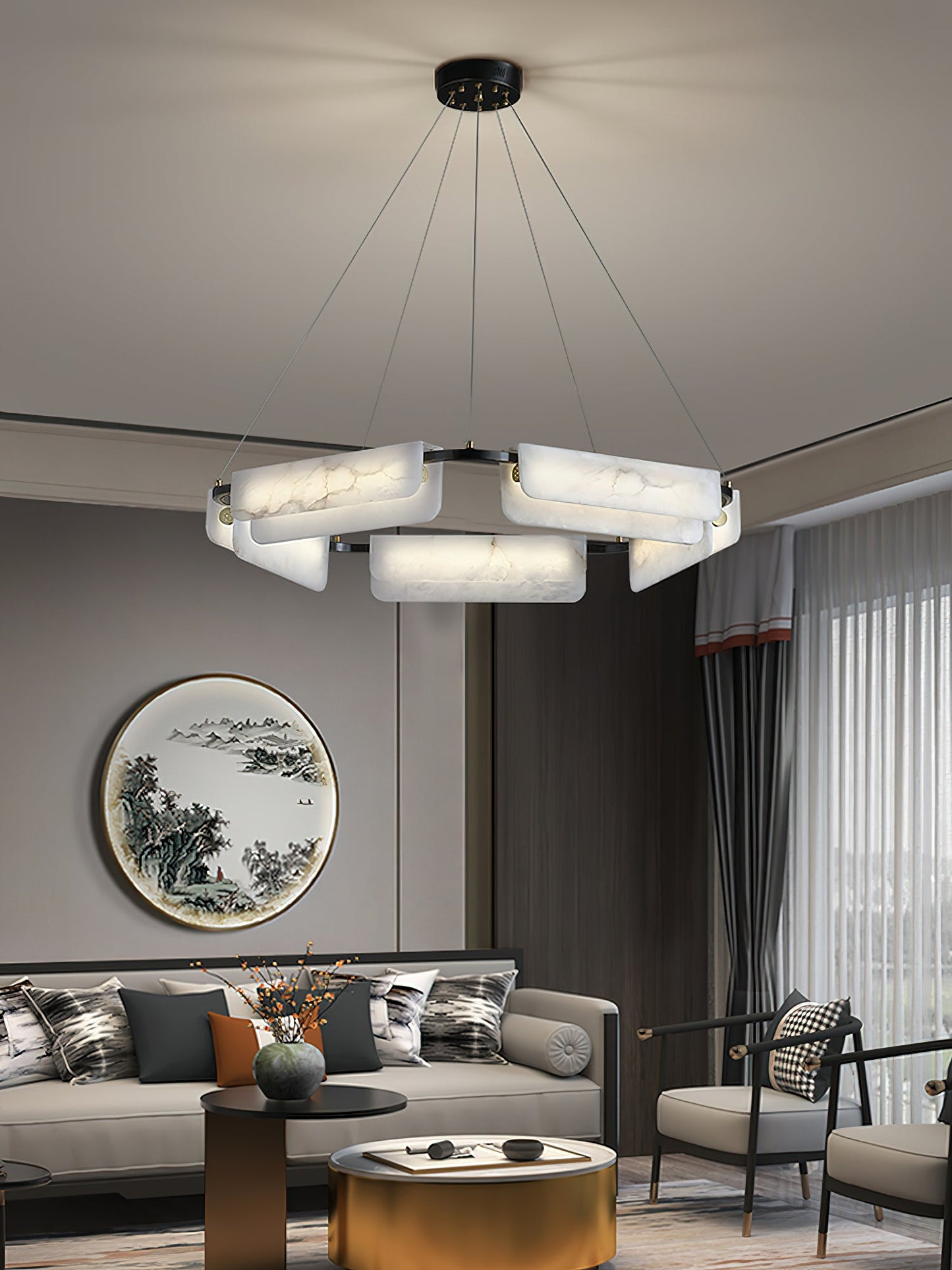 Years Alabaster Chandelier, view 15