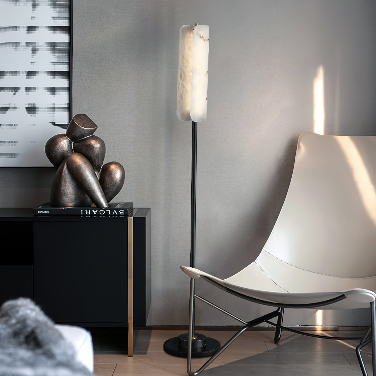Years Alabaster Floor Lamp, alternate view
